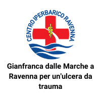 Gianfranca dalle Marche a Ravenna per unulcera da trauma